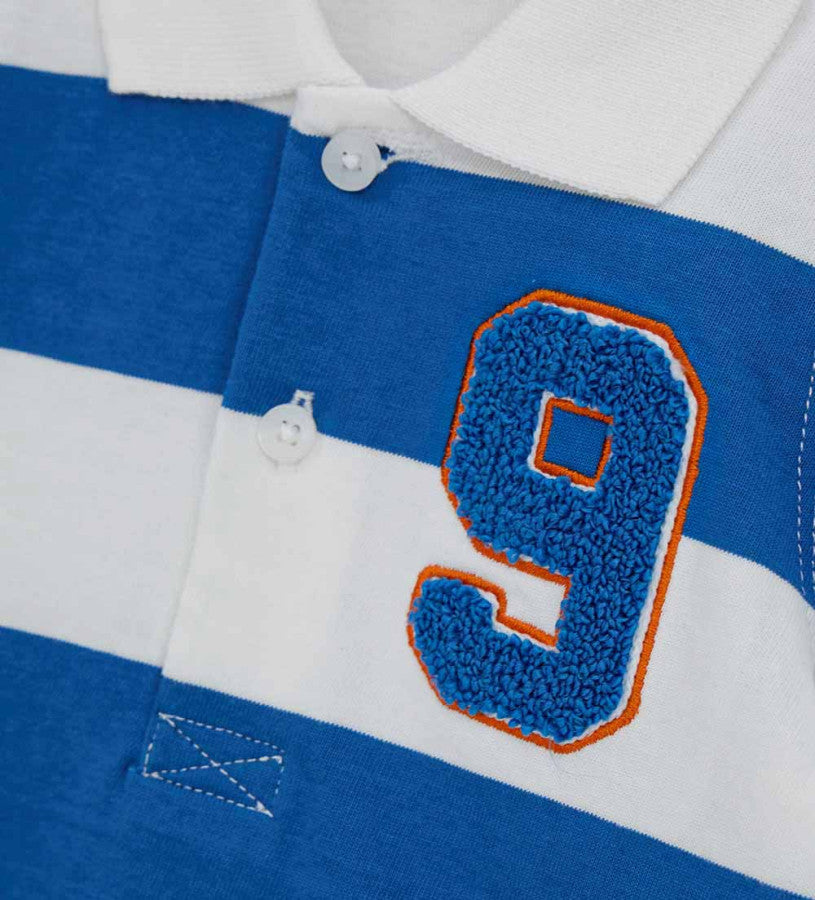 Striped cotton polo shirt