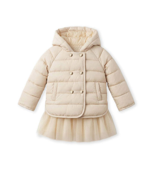 Padded jacket with tulle