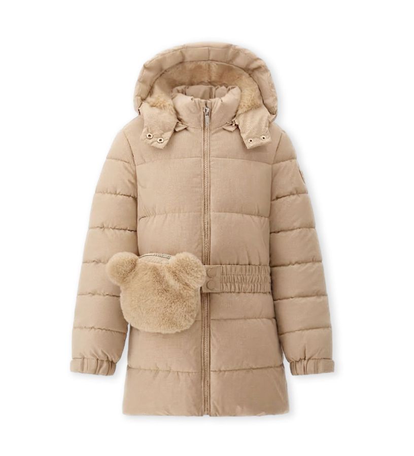 Parka with pouch