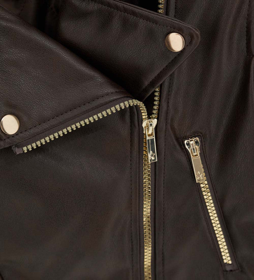 Eco-leather nail jacket