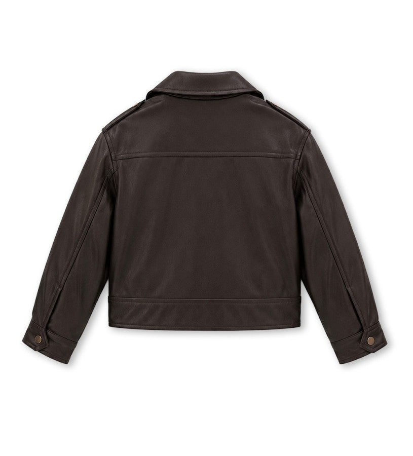 Eco-leather nail jacket