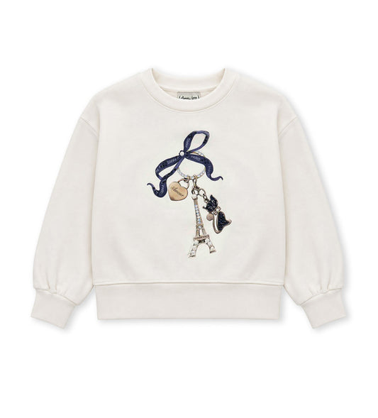 Sweatshirt with pearls
