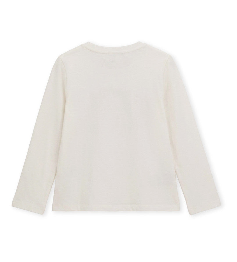 T-shirt with print and rhinestone