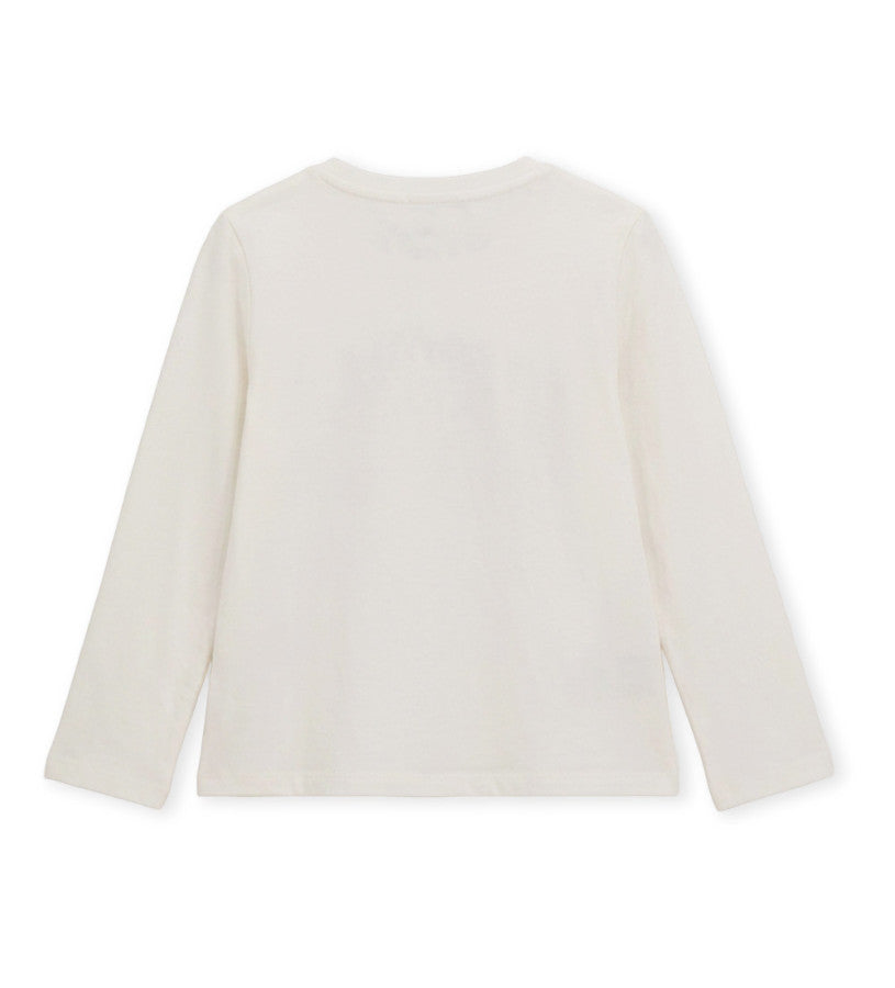 T-shirt with print and rhinestone