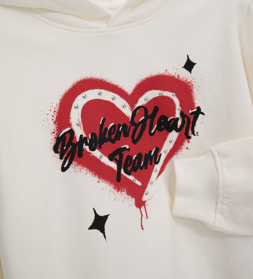Sweatshirt with studs