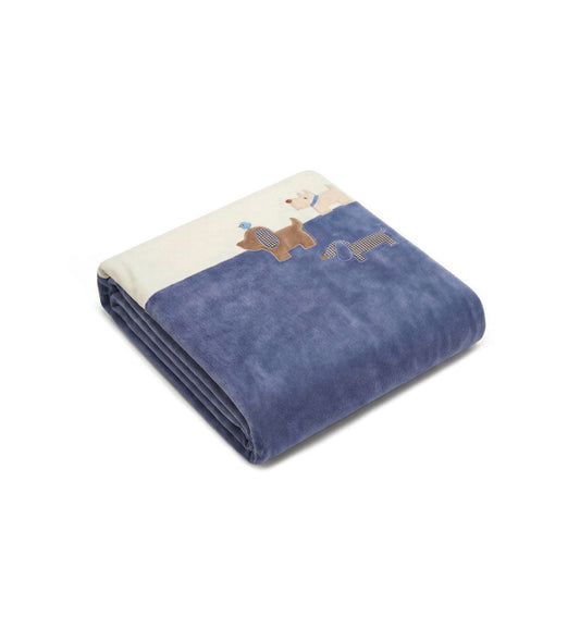 Chenille and velvet blanket
