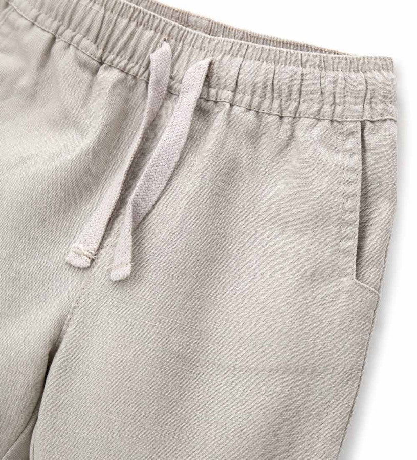 Linen blend trousers
