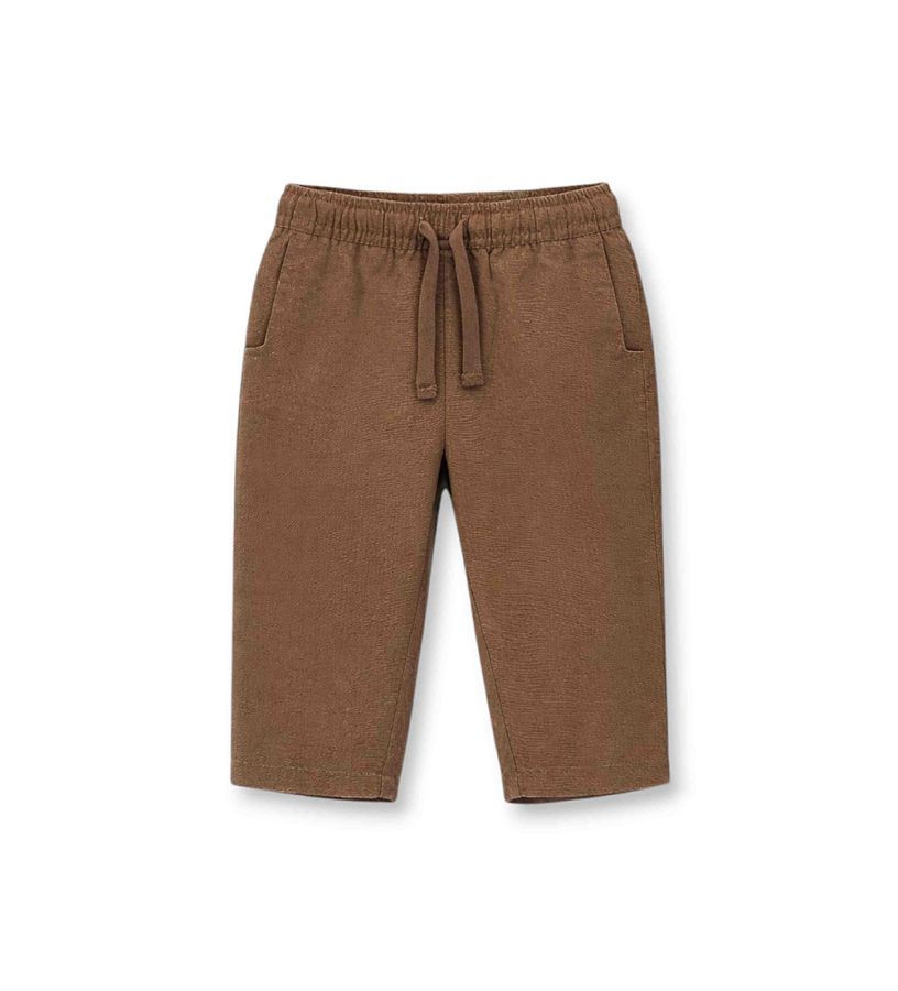 Linen blend trousers