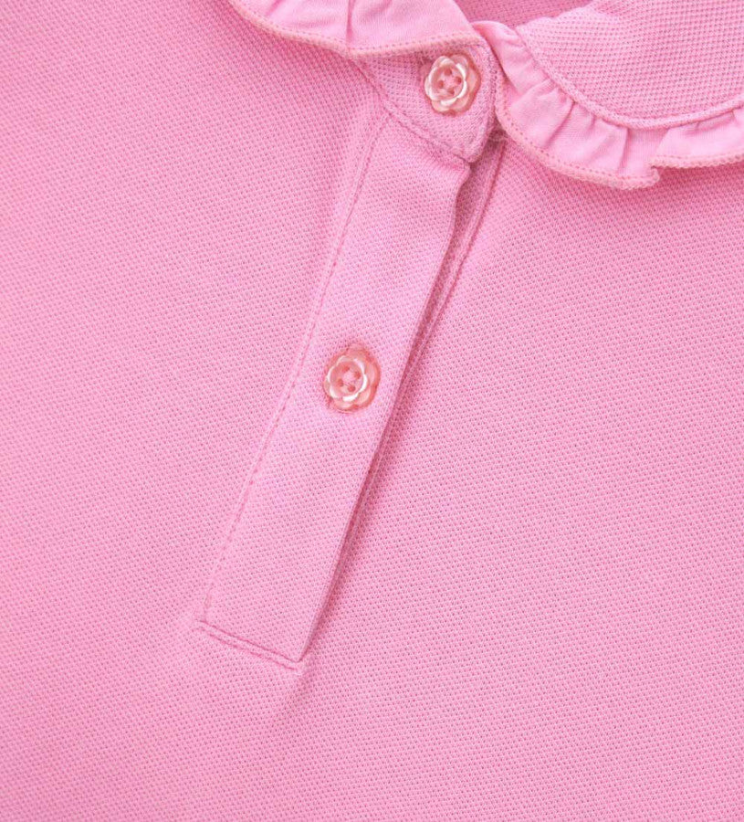 Polo shirt with ruffles