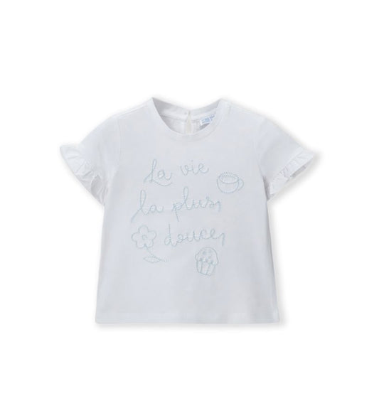 T-shirt with ruffles