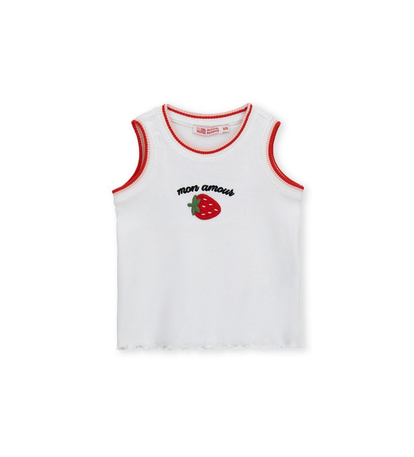 Tank top with embroidery