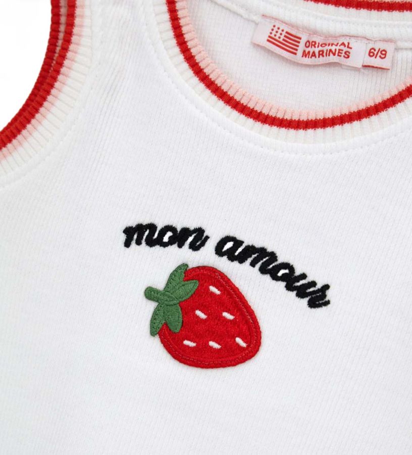 Tank top with embroidery