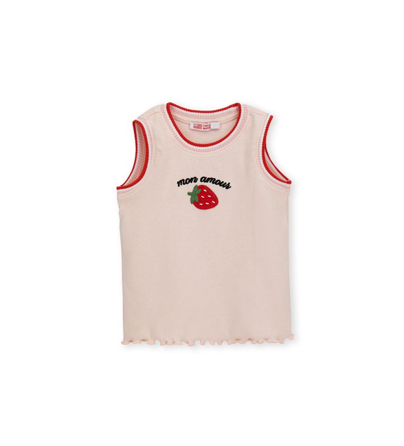 Tank top with embroidery
