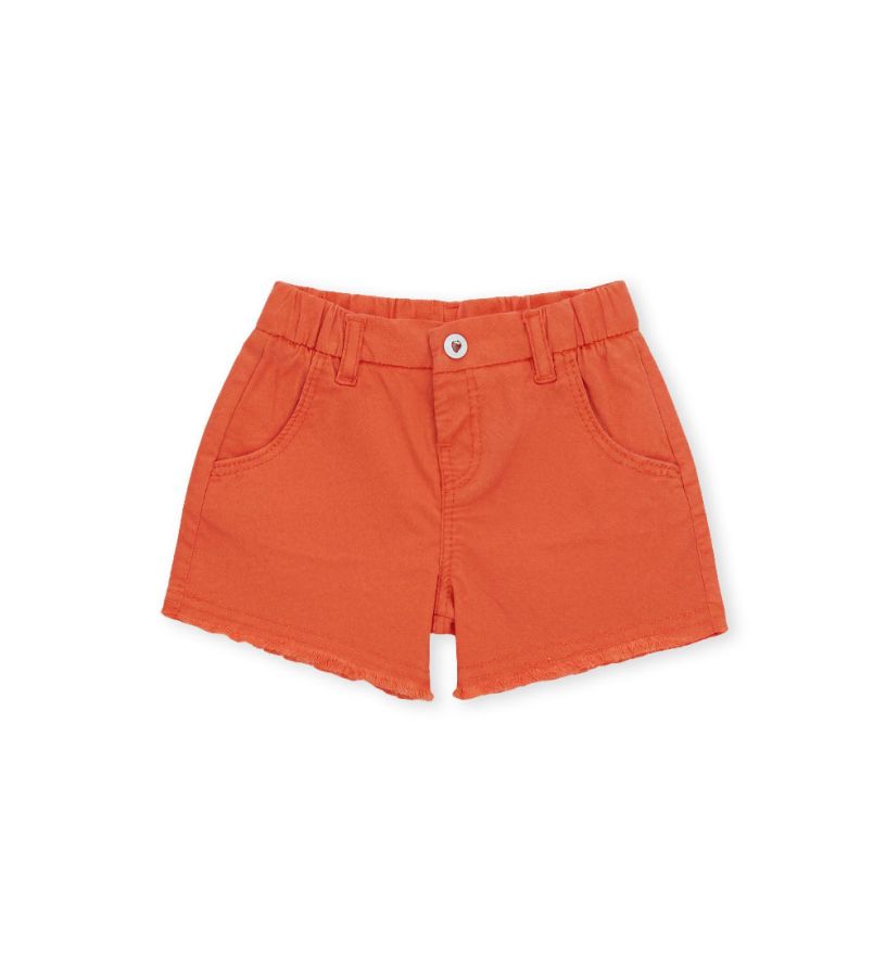 Elastic cotton Bermuda shorts