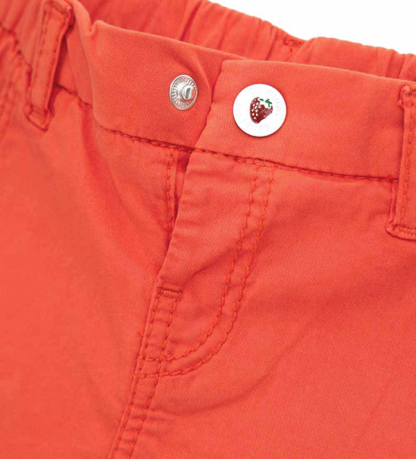 Elastic cotton Bermuda shorts