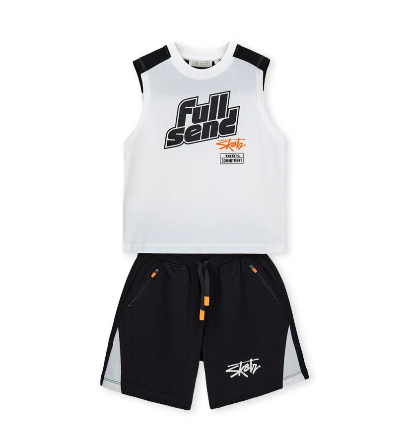 Set top and bermuda shorts