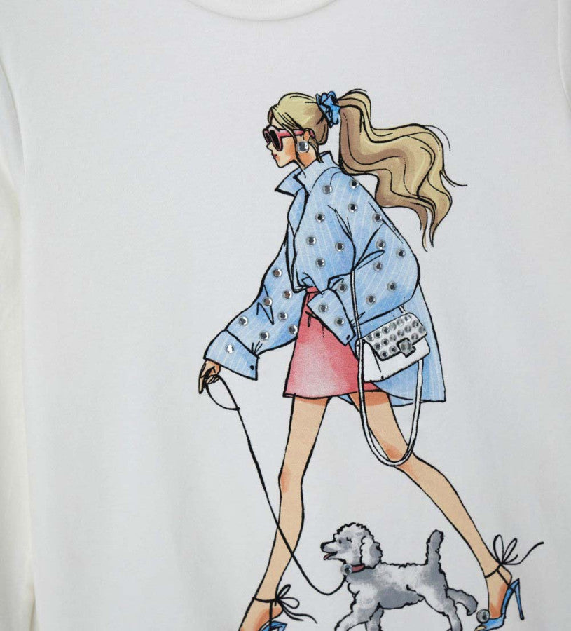 Glitter&amprhinestone t-shirt