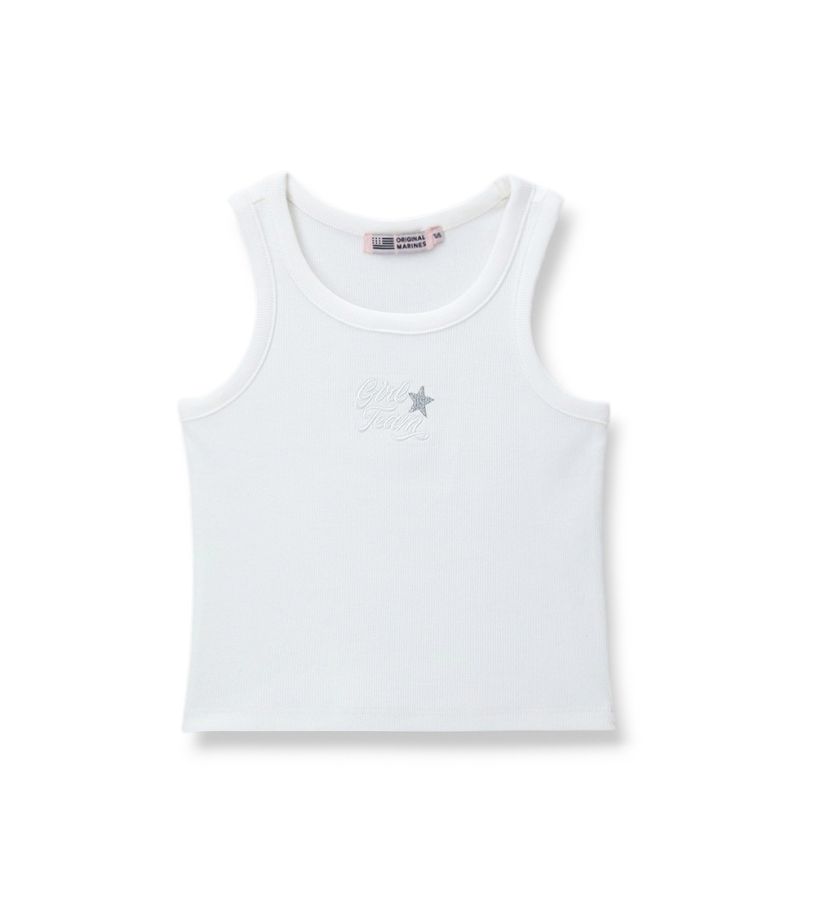 Tank top with embroidery