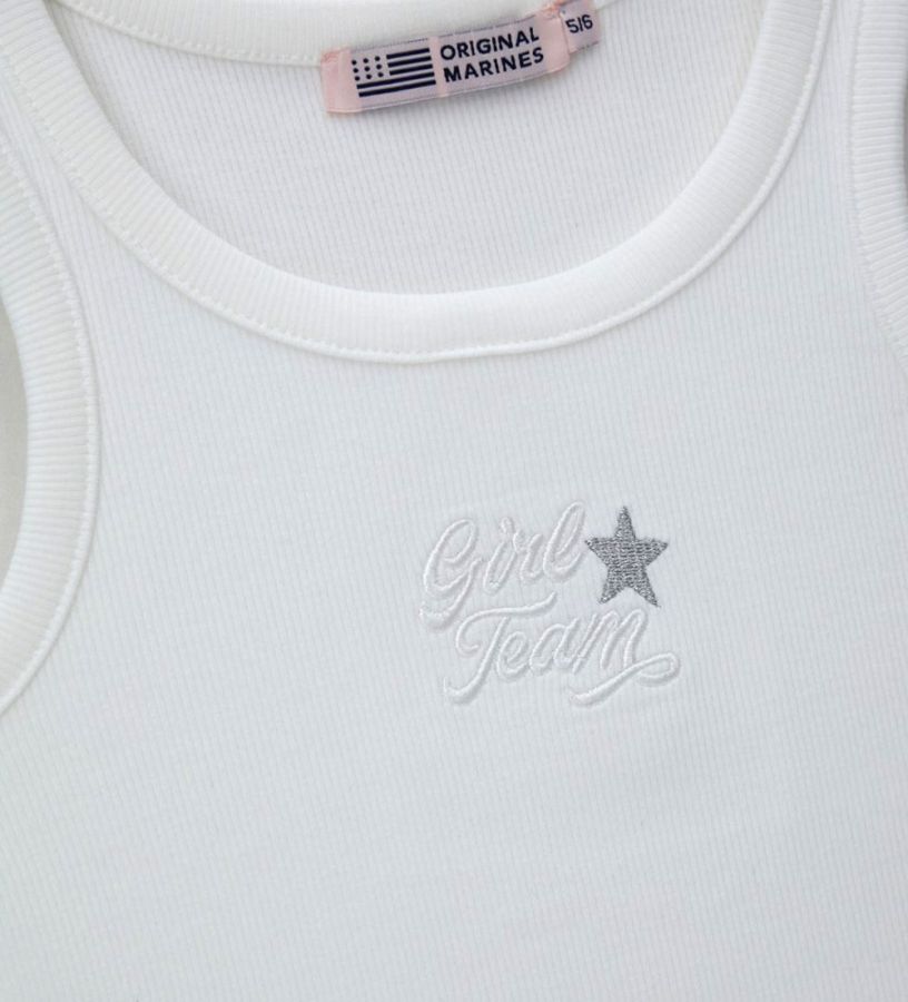 Tank top with embroidery