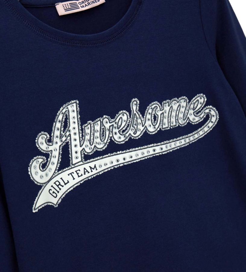 T-shirt with rhinestone