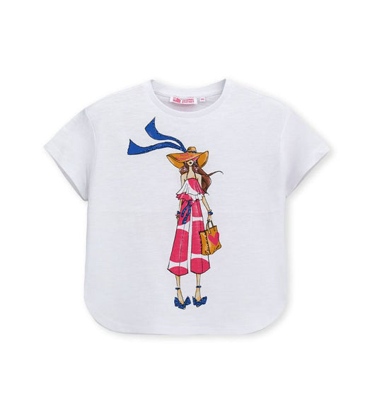 T-shirt with rhinestone